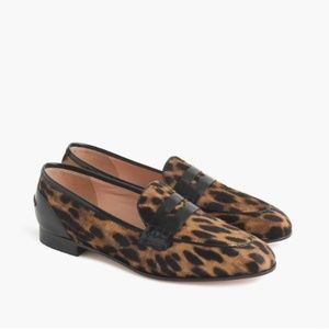 J.Crew Loafers In Leopard Calf Hair - Size 10